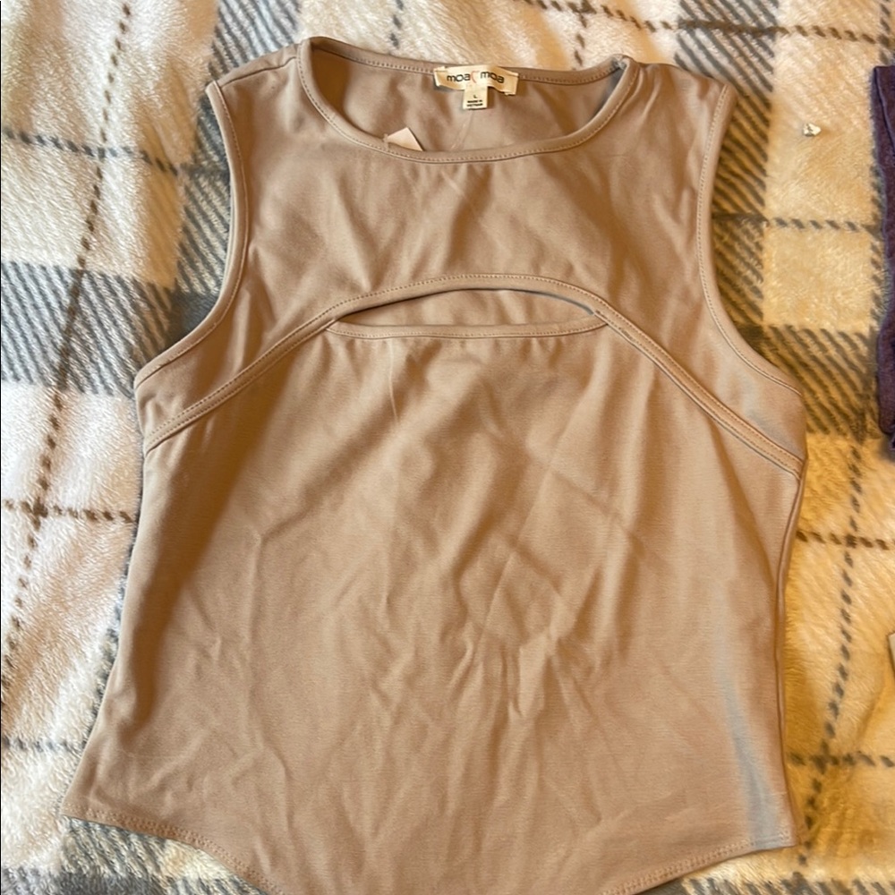 Tan Sleeveless Top